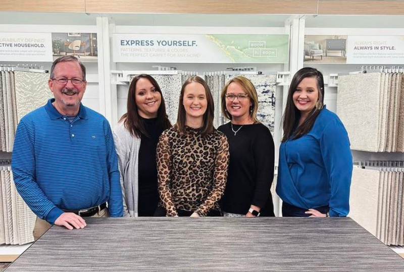 Williams Flooring Carpet One Team Photo in Flooring Showroom