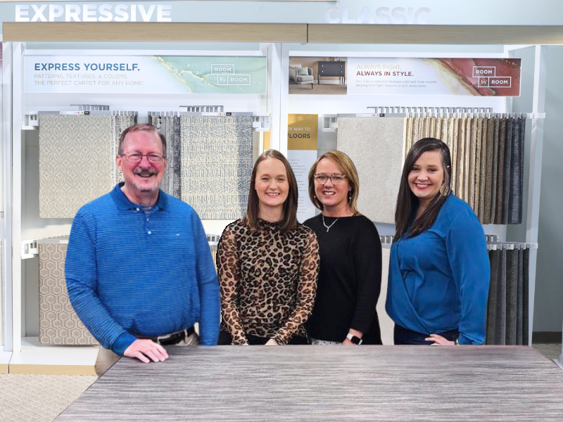 Williams Flooring Carpet One Team Photo in Flooring Showroom